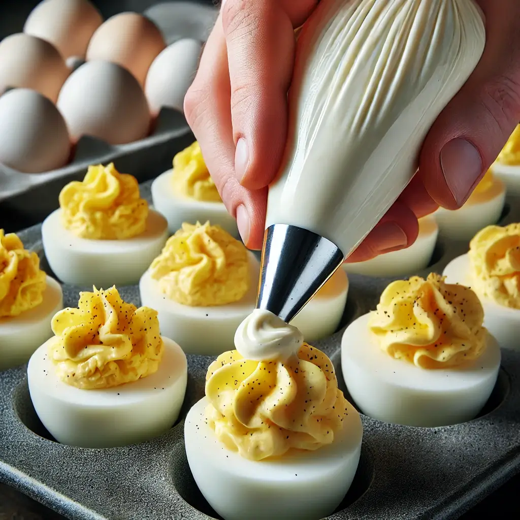 EYEBALL DEVILED EGGS, HALLOWEEN RECIPES, SPOOKY DEVILED EGGS, HALLOWEEN PARTY APPETIZERS