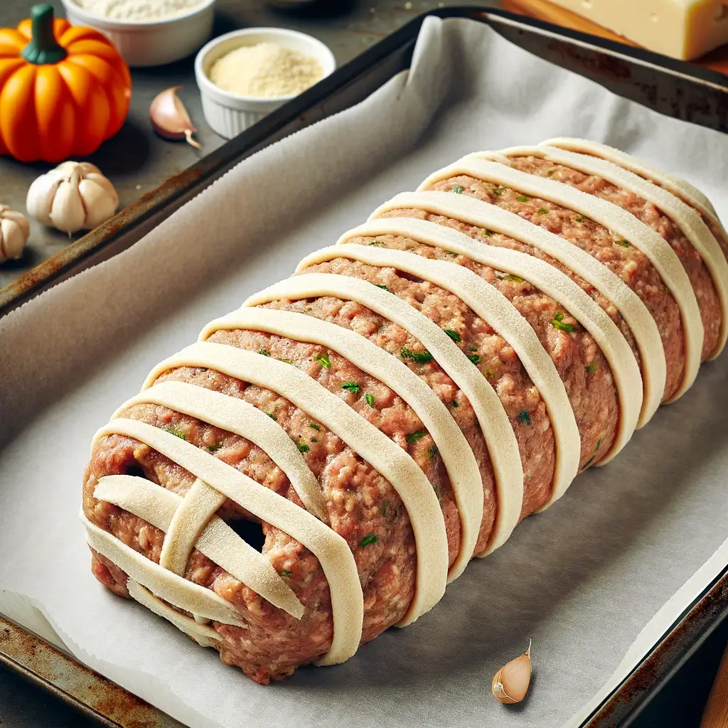 MUMMY MEATLOAF, HALLOWEEN DINNER IDEAS, SPOOKY MEATLOAF RECIPE, HALLOWEEN PARTY FOOD, MUMMY THEMED FOOD, HALLOWEEN DINNER, MEATLOAF WITH CHEESE, MUMMY MEATLOAF RECIPE, FUN HALLOWEEN FOOD FOR KIDS