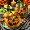 JACK-O'-LANTERN STUFFED PEPPERS