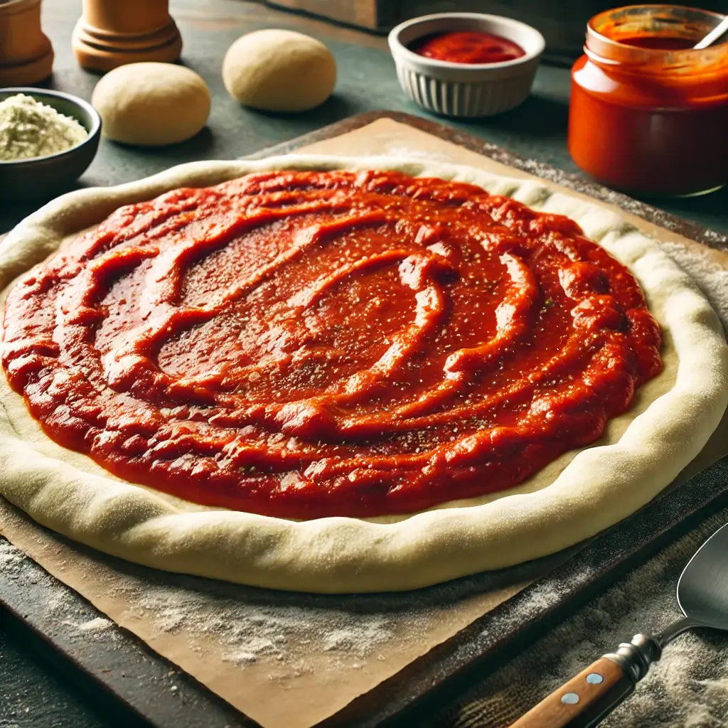 SPIDER WEB PIZZA WITH MOZZARELLA CHEESE, BLACK OLIVES, AND PEPPERONI FOR HALLOWEEN.